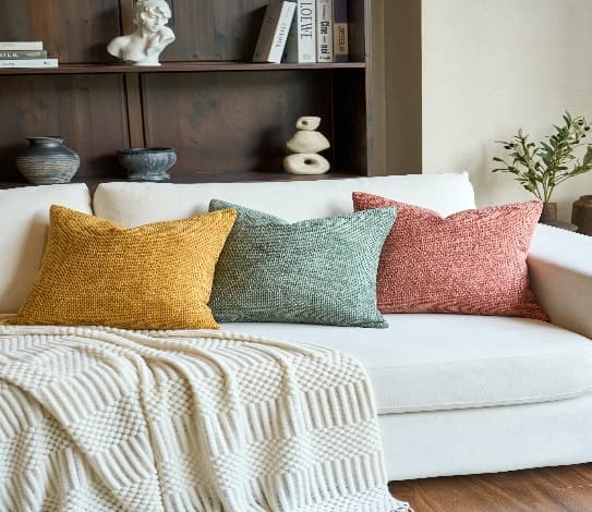 Minimal Chenille Braided Cushion Cover