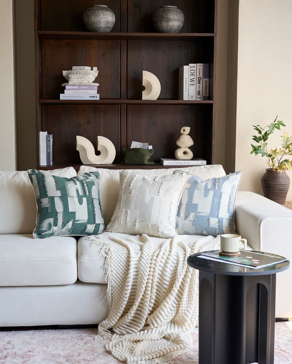 Cut-Pile Jacquard Cushion Cover
