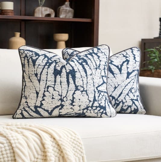 Abstract Floral Jacquard Cushion Cover 3