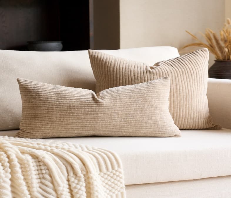 Chenille Stripe Jacquard Cushion Cover
