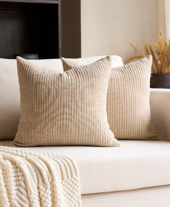 Chenille Stripe Jacquard Cushion Cover 2