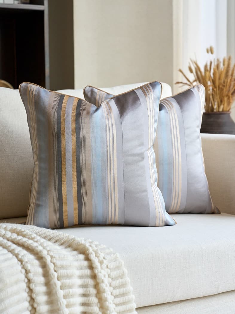 Classic Transition Stripe Jacquard Cushion Cover 2